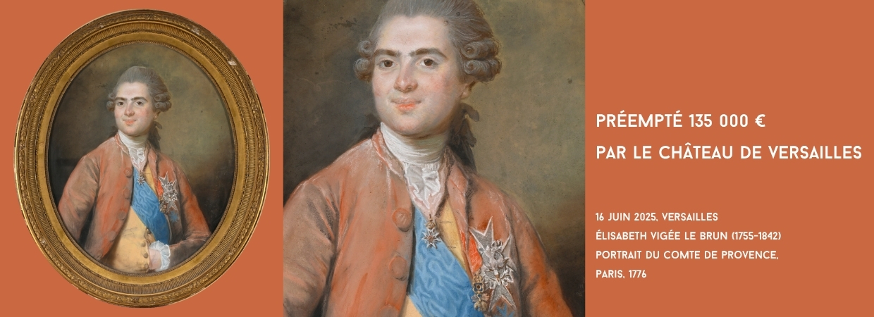 Portrait du Comte de Provence - Elisabeth Vigée Le Brun - préempté par le château de Versailles - TABLEAUX ET SCULPTURES - MOBILIER ET OBJETS D'ART